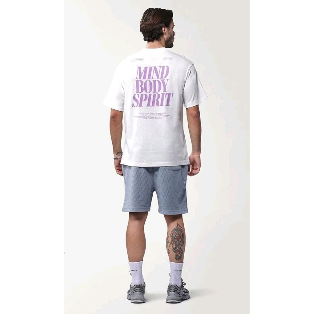 Active After Coffee Cream T Shirt Mind, Body Spirit Purple Graphic Size XL NWT